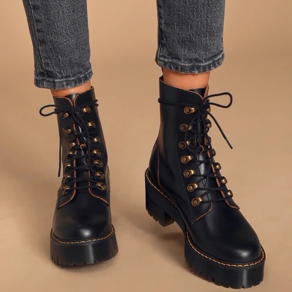 NWOB DOC MARTENS Leona Women’s Vintage Smooth Leather Heeled Boots Size US 5 - Picture 8 of 8